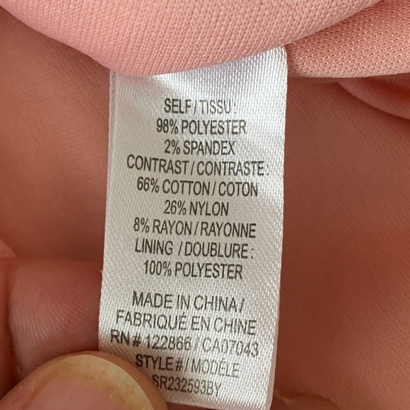 Zunie Girl's Light Salmon Romper 1/2 Sleeve Off Shoulder Lace Trim Lined Size 10 - Picture 10 of 16